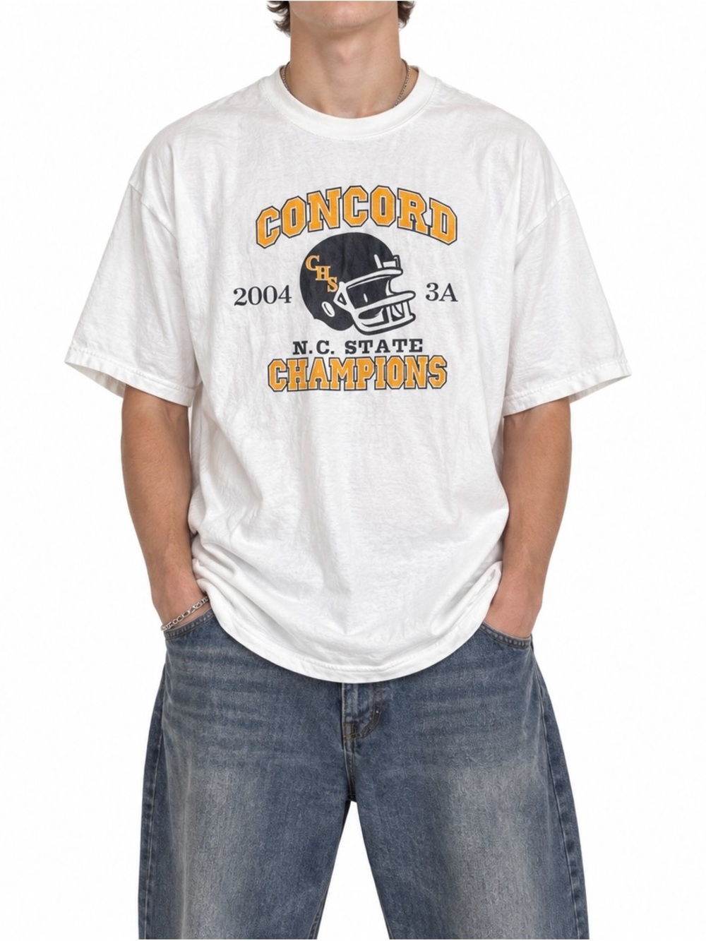 Vintage 2004 Y2K High School / College Football Graphic Tee shirt Baggy XL